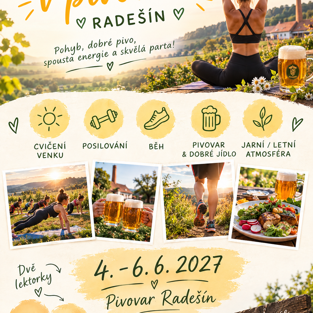 Fitness víkend v pivovaru Radešín 2027